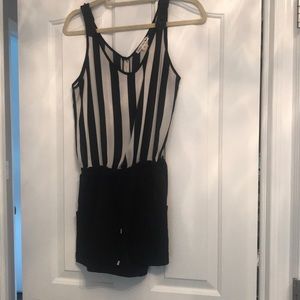 Black and white romper